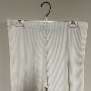 KOTN Cream Ribbed Pants